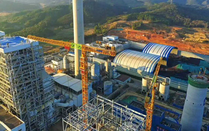 火电建设首。『览777双塔提速国度电投2x1000MW机组扩建